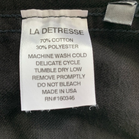 La Detresse x Bandier black denim fur jacket sunset after dark NWT - Picture 11 of 11